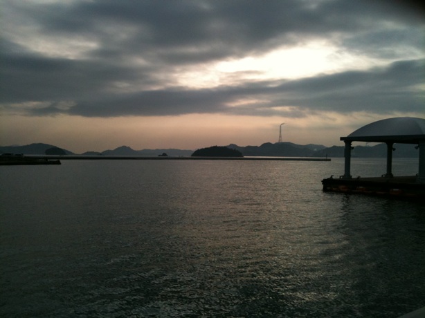 A view of the Naoshima island from Uno Port